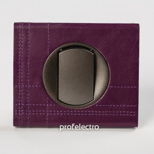 Рамка кожа цвет пурпур-панель графит Celiane Legrand на profelectro.com.ua