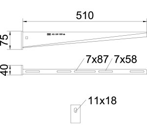 Кронштейн AW 510 мм