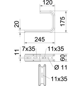 Кронштейн TP 245мм