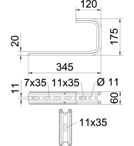 Кронштейн TP 345мм