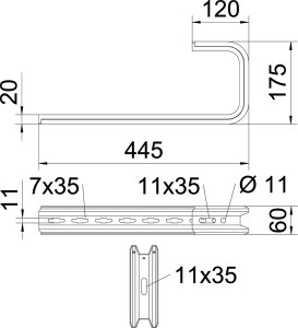 Кронштейн TP 445мм