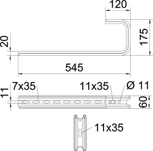 Кронштейн TP 545мм