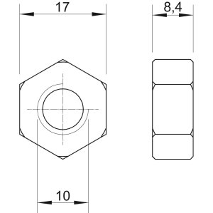 Гайка шестигранна М10