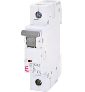 Авт. вимикач ETIMAT 6 1p C 2A (6kA)